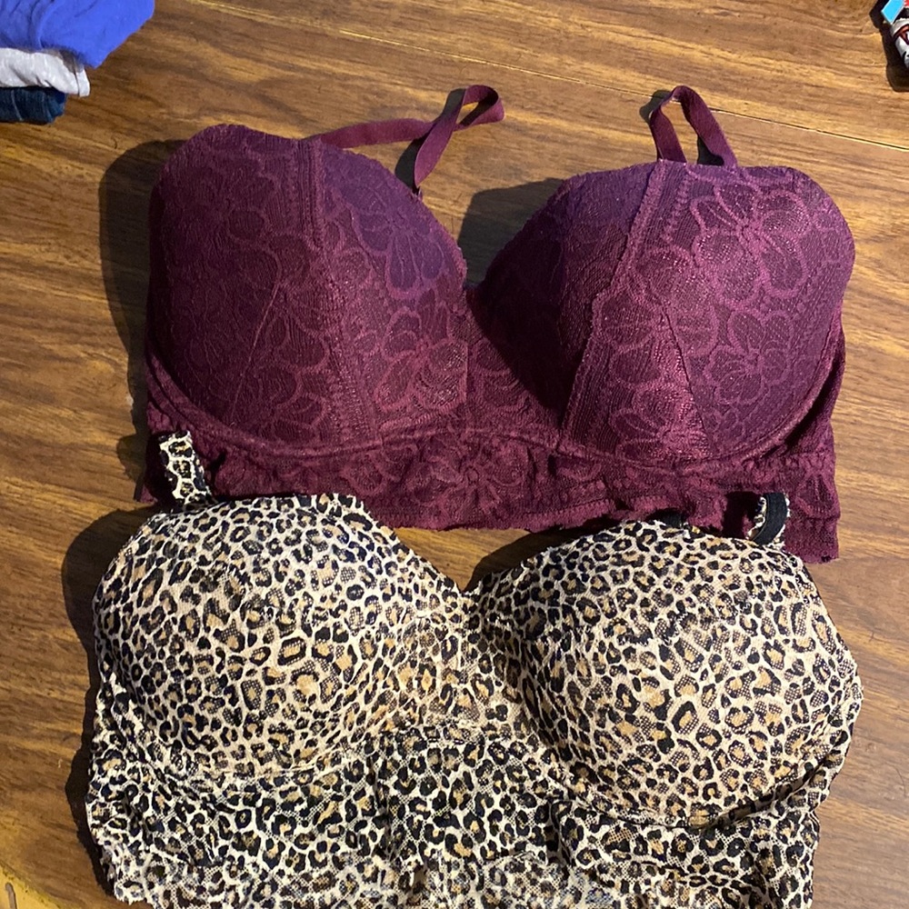 Two PINK bralettes